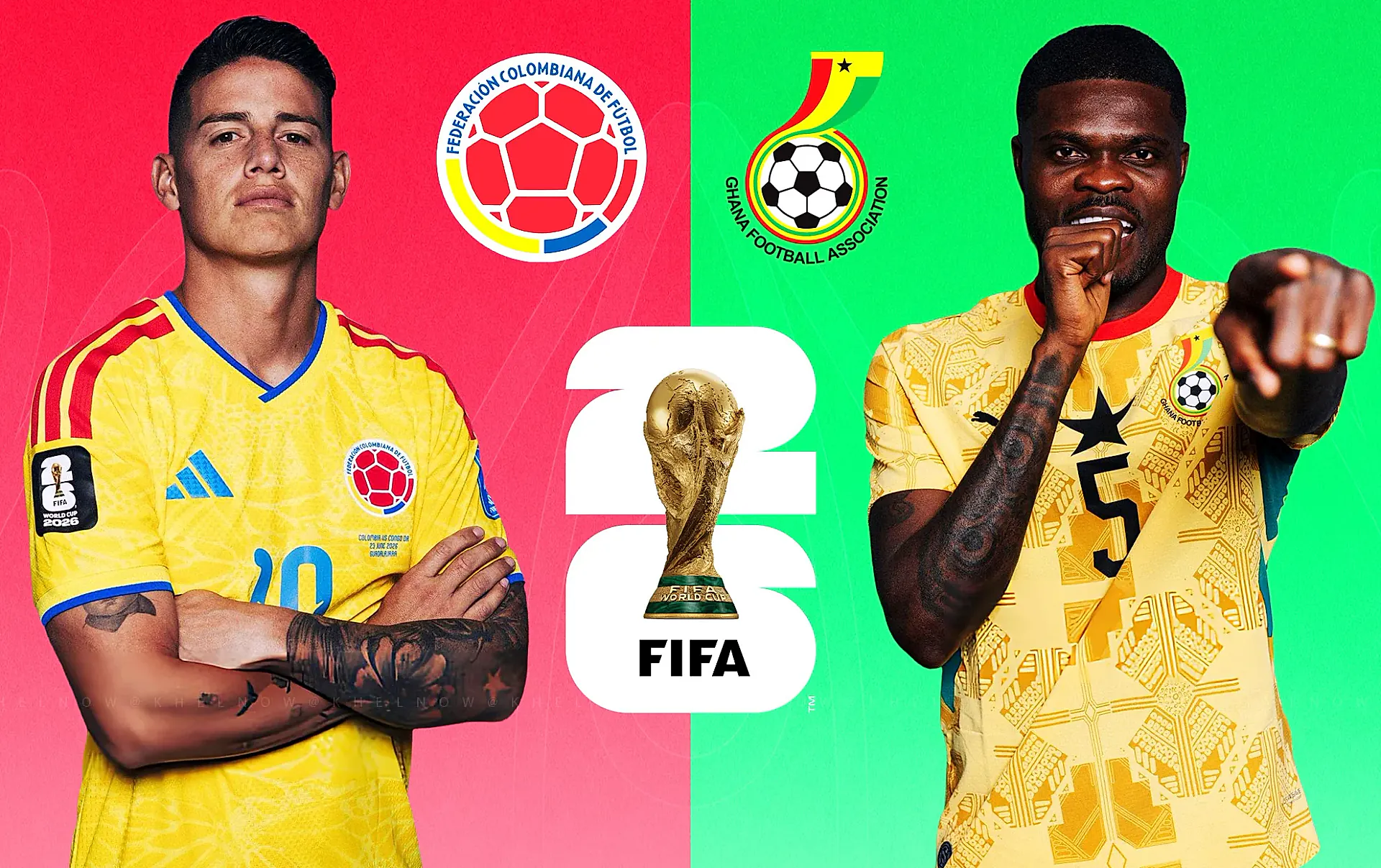  Round of 32: Colombia-Ghana starting XIs